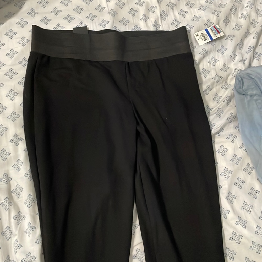INC Black High Wasted Leggings with pearls on ankle
